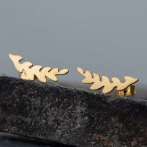 Oorbellen Veer Goud en zilver