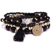 Armband Bohemian Zwart-Goud