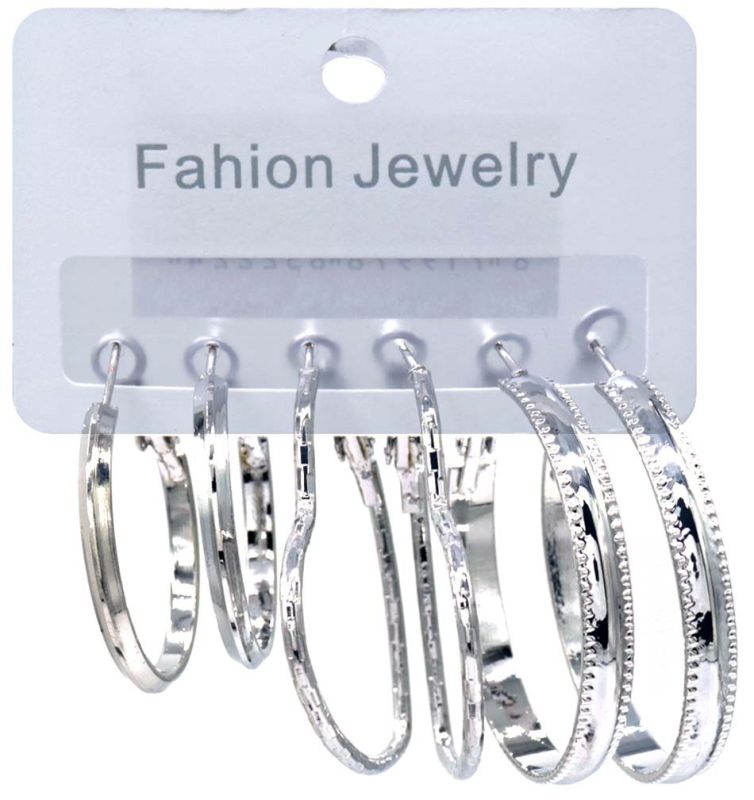 Oorbellen set 3 paar Zilver