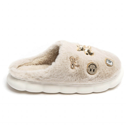 Pantoffel Cuddle met leuke applicatie