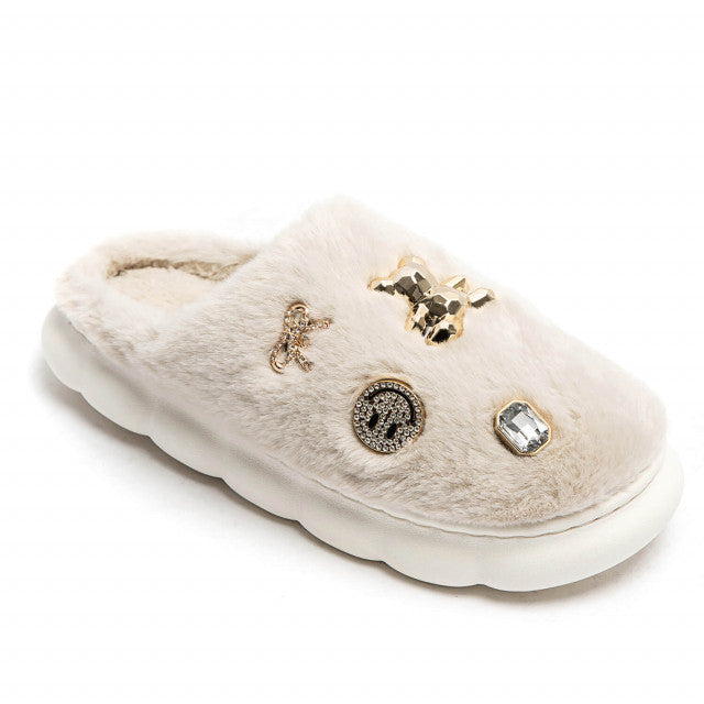 Pantoffel Cuddle met leuke applicatie