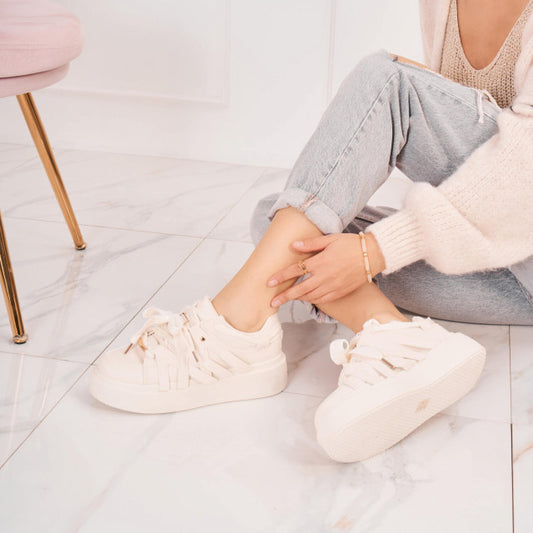 Sneaker Zigzag Beige