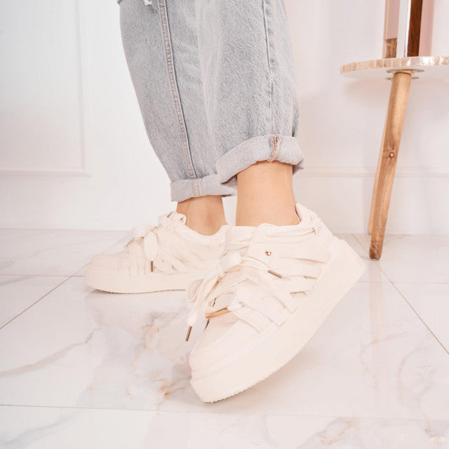 Sneaker Zigzag Beige