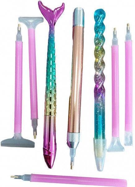Diamond Painting Pen Set 1pc with LED 8pcs