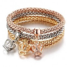 Armband Kroon driekleurig
