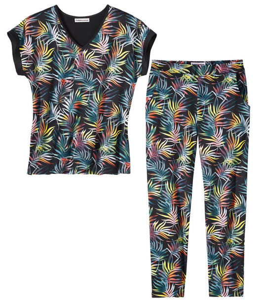 Comfortabele set met exotische print
