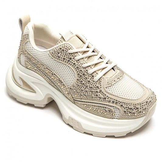 Bling-Sneaker Beige