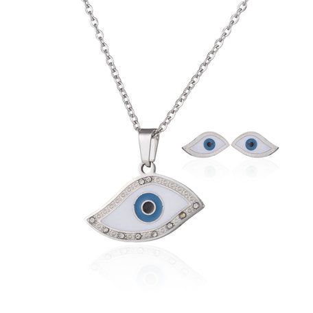 Ketting en oorbellen set Oog