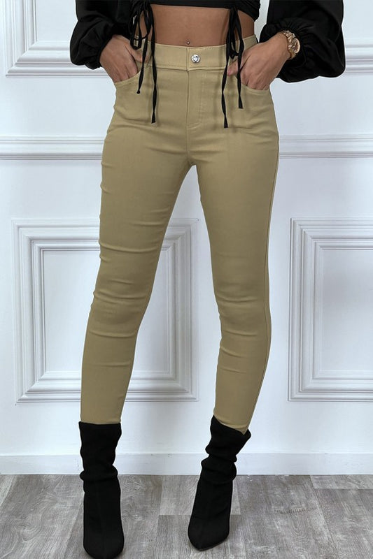 Slim fit broek met zakken
