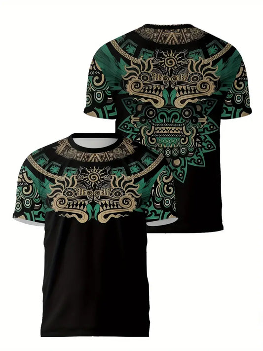 T-shirt met gave tribal