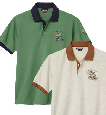 Pique Polo Beige gemeleerd